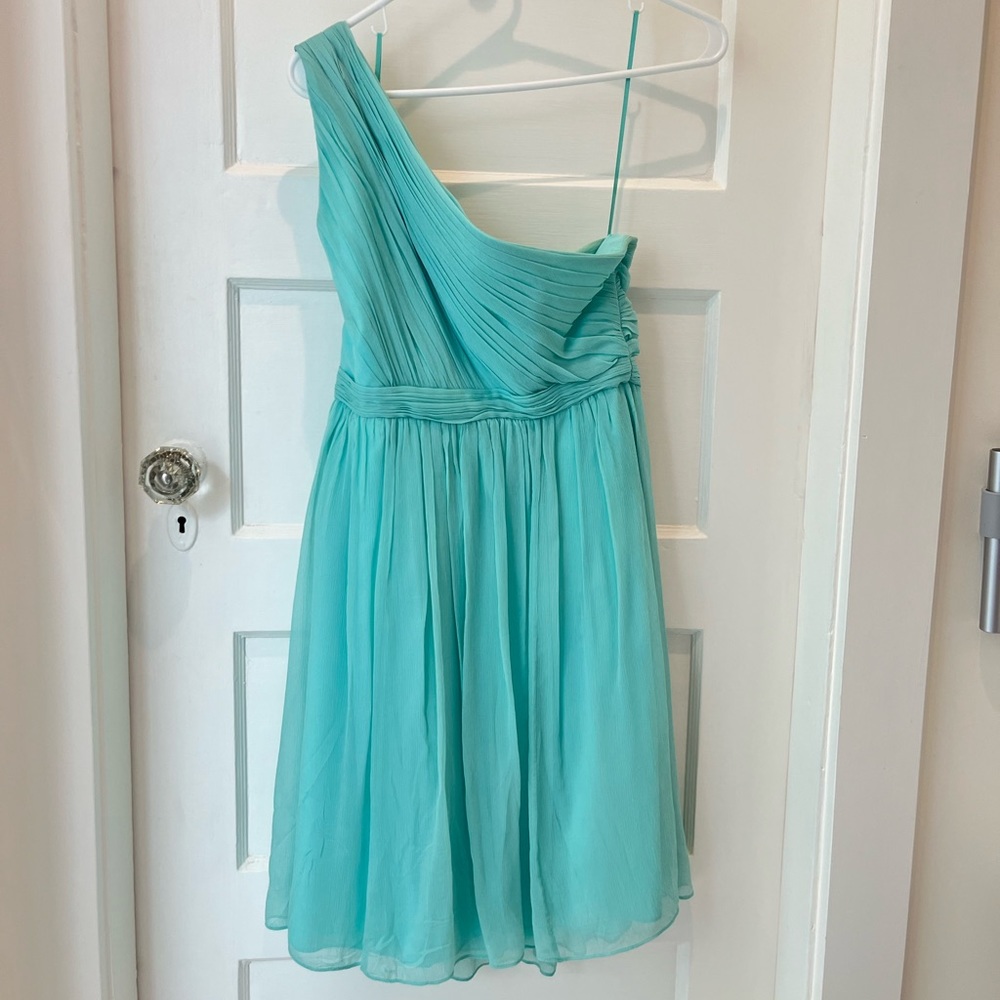 J Crew Kylie Mint Silk Chiffon Dress - Size 6